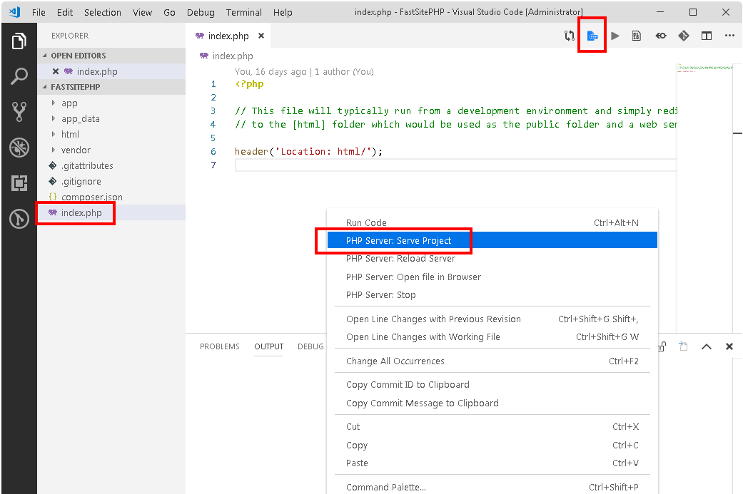 VS Code PHP Server Extension