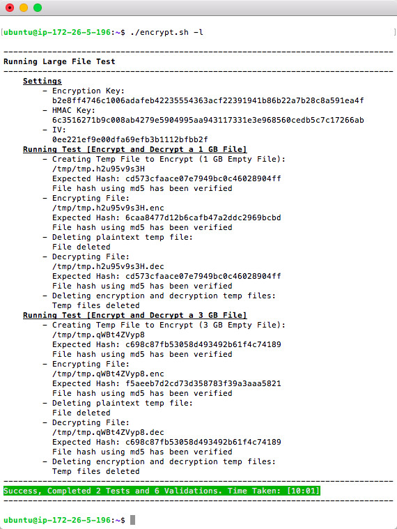 Bash Large File Unit Testing