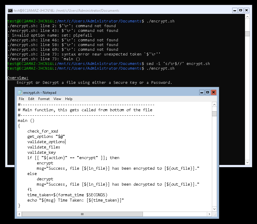 Windows Nano Server - Open Notepad and Create Script