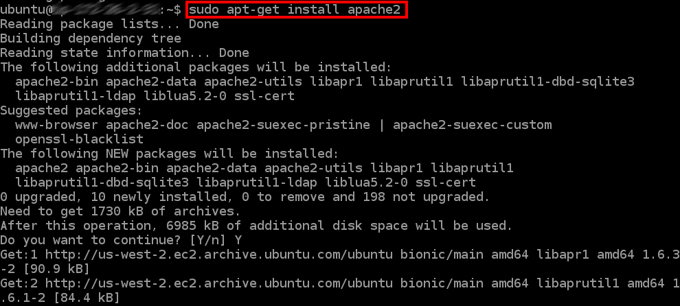 Install Apache2